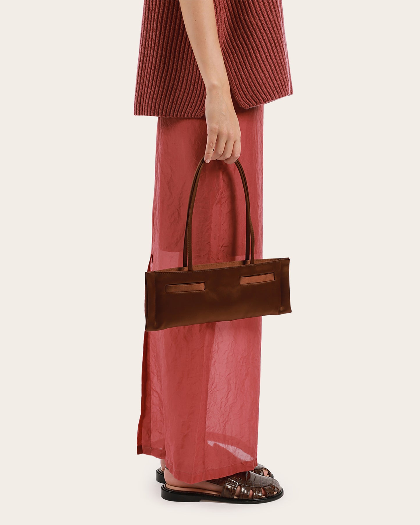 Satin Rectangulo Pockets Bag
