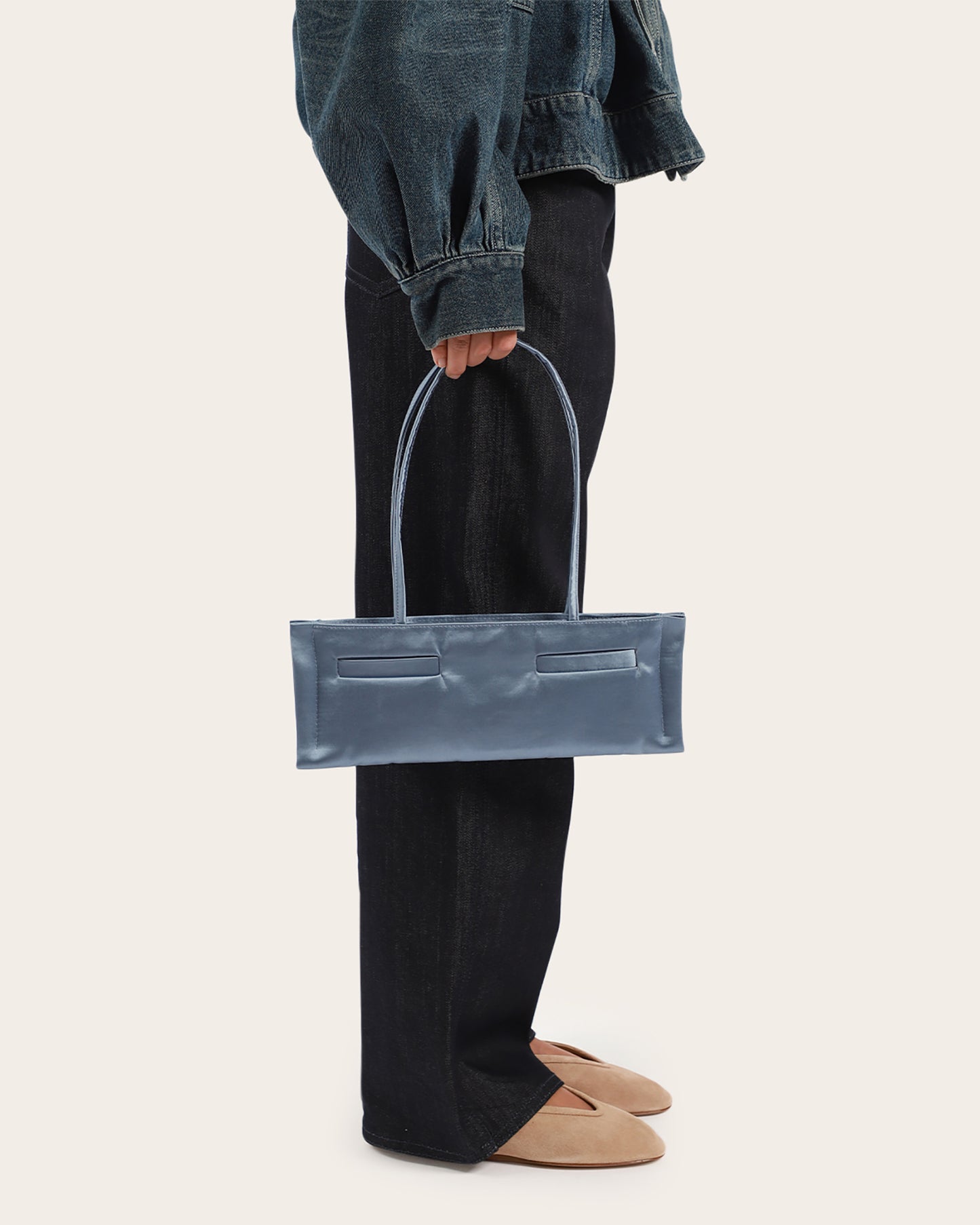 Satin Rectangulo Pockets Bag