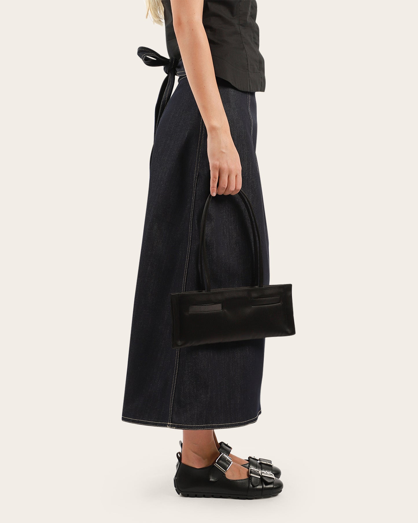 Satin Rectangulo Pockets Bag