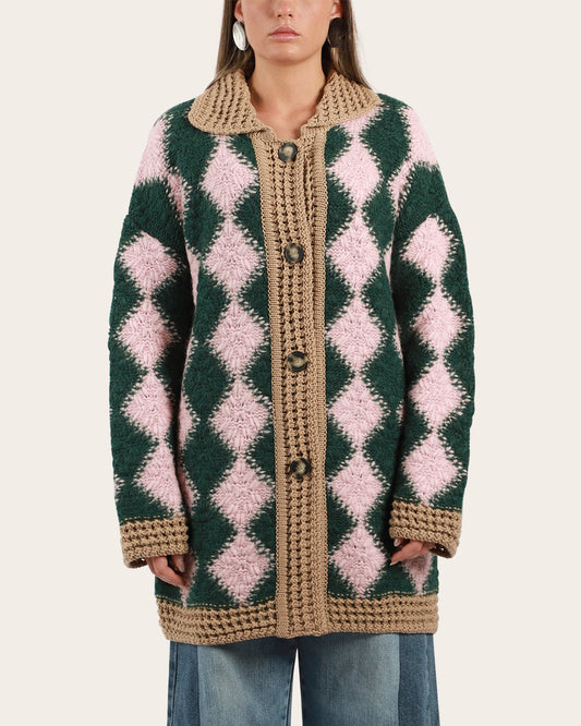Crochet Bowling Cardigan