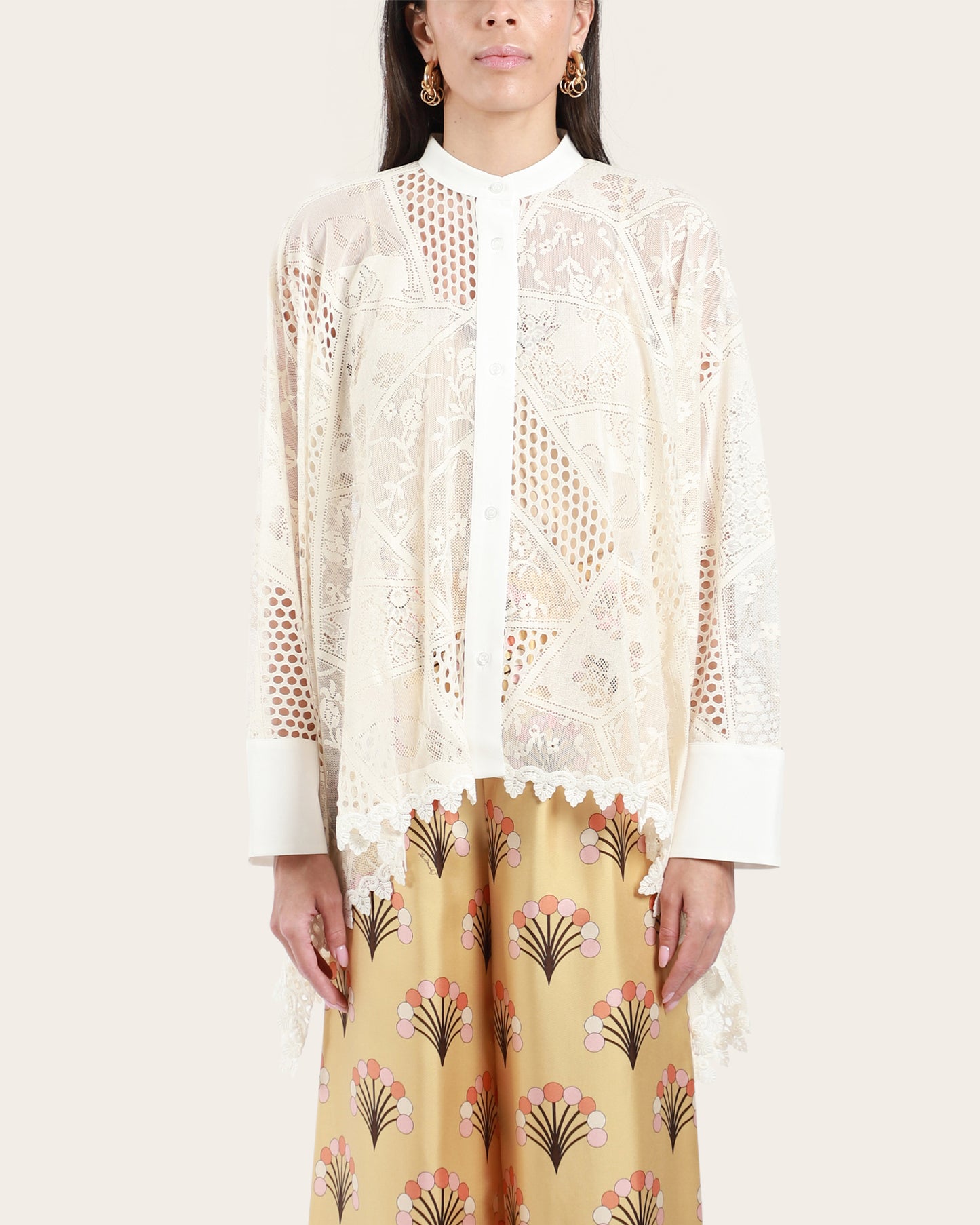 Lace Foulard Shirt