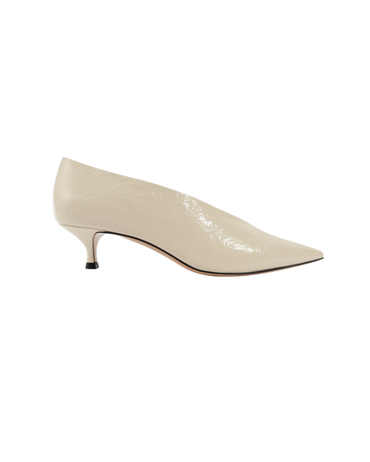 Babouche Kitten Heel Naplack Leather