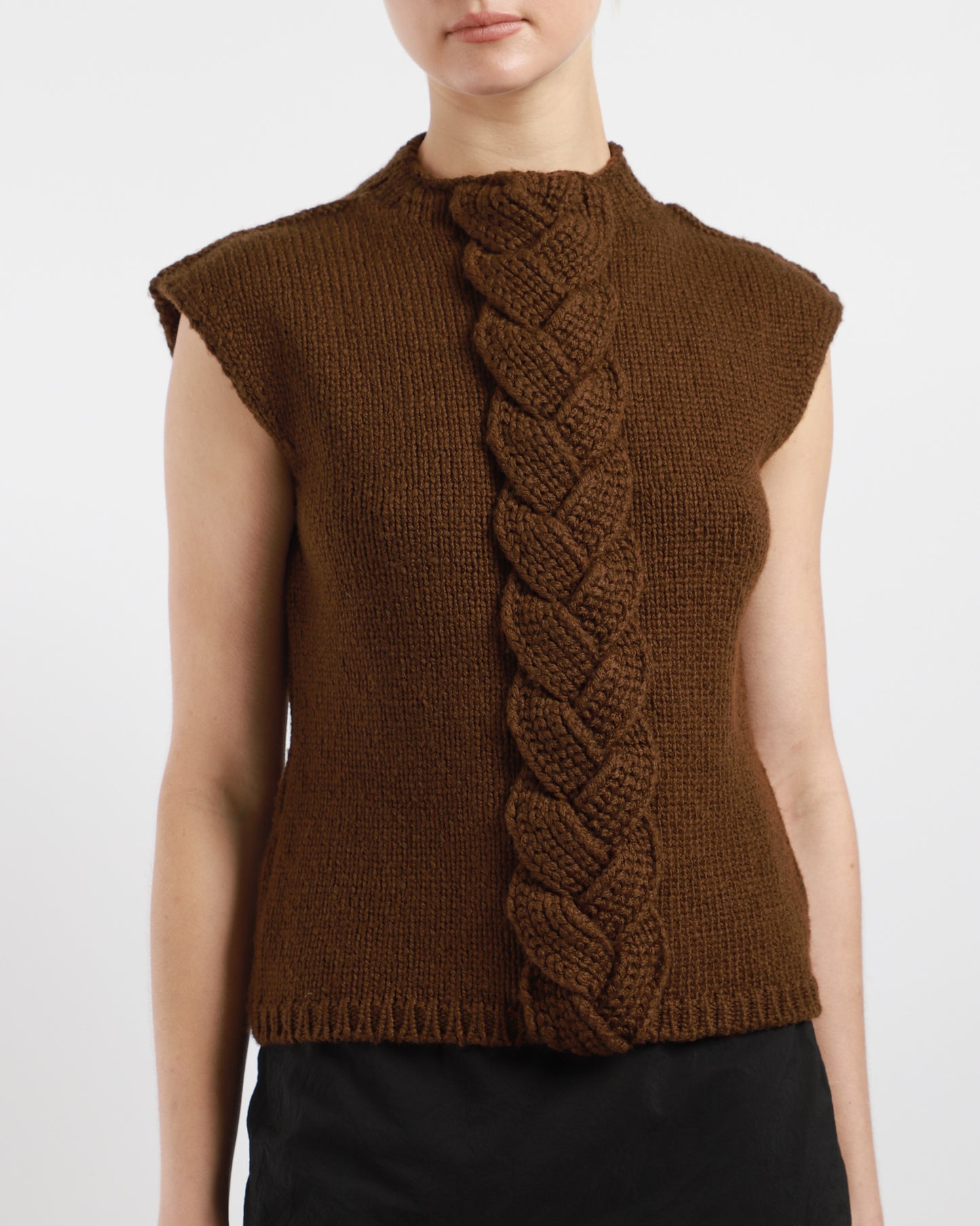 Cable Sleeveless Jumper