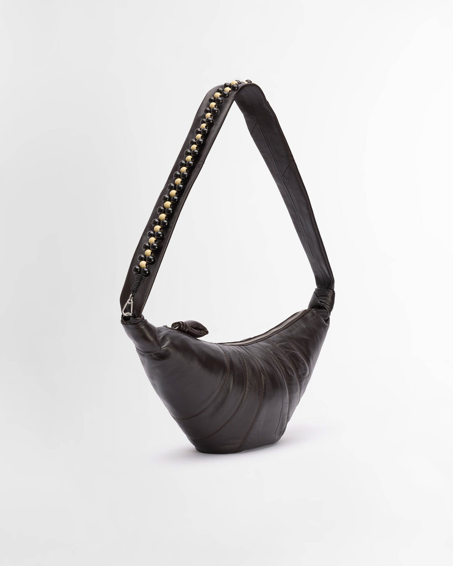 Medium Pearls Soft Nappa Croissant Bag