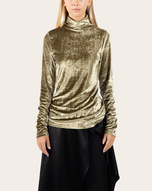 Fitted High Neck Top