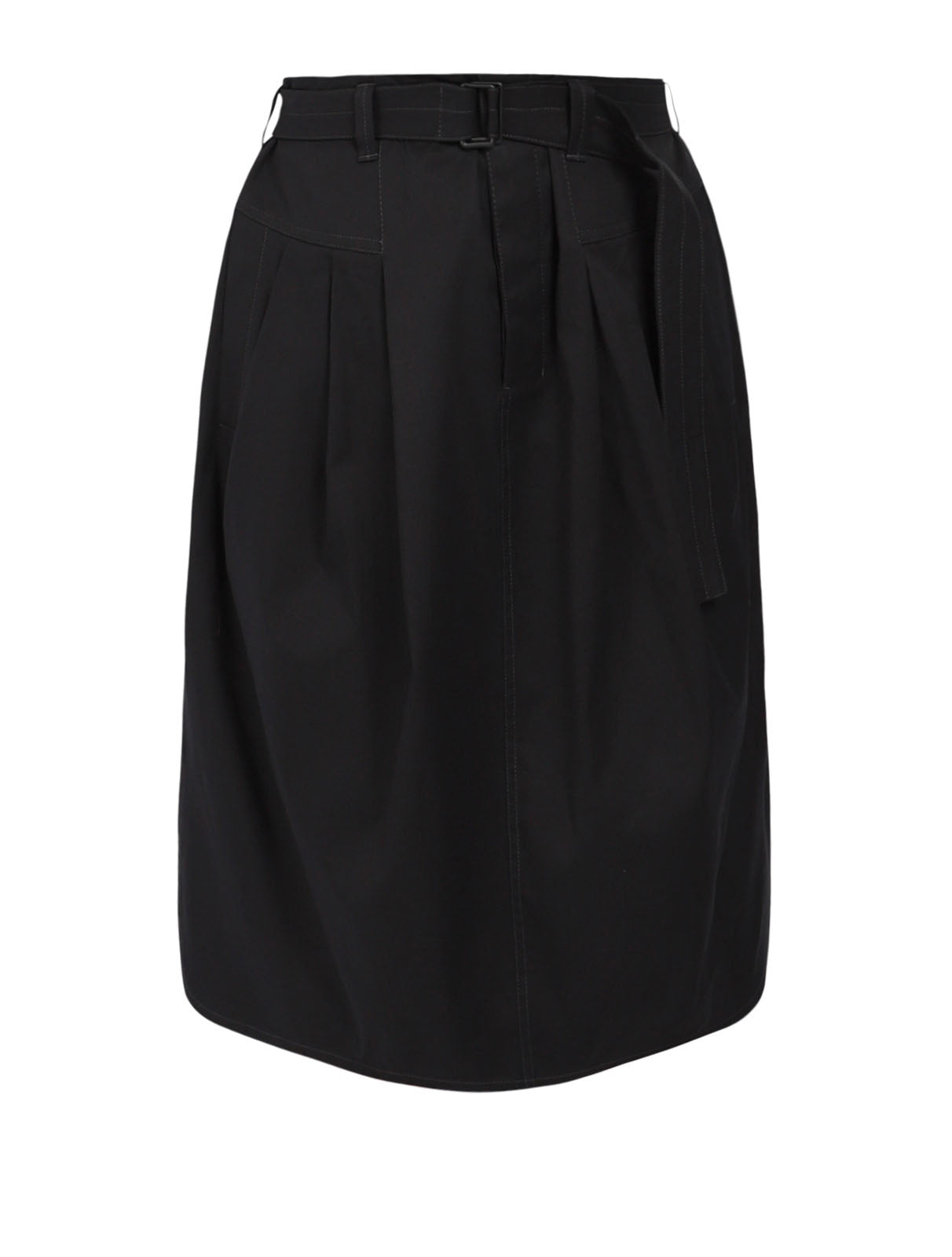 Pleat Belted Skirt