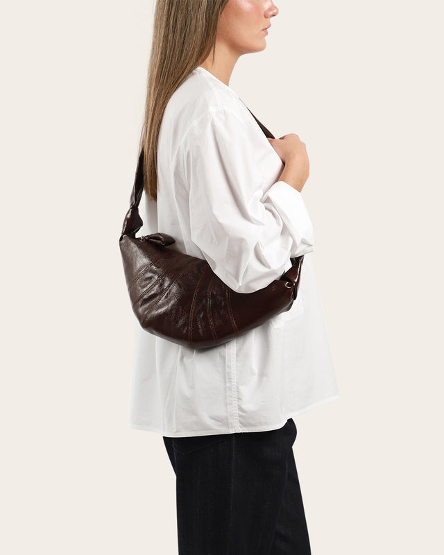 Small Coated Cotton Croissant Bag
