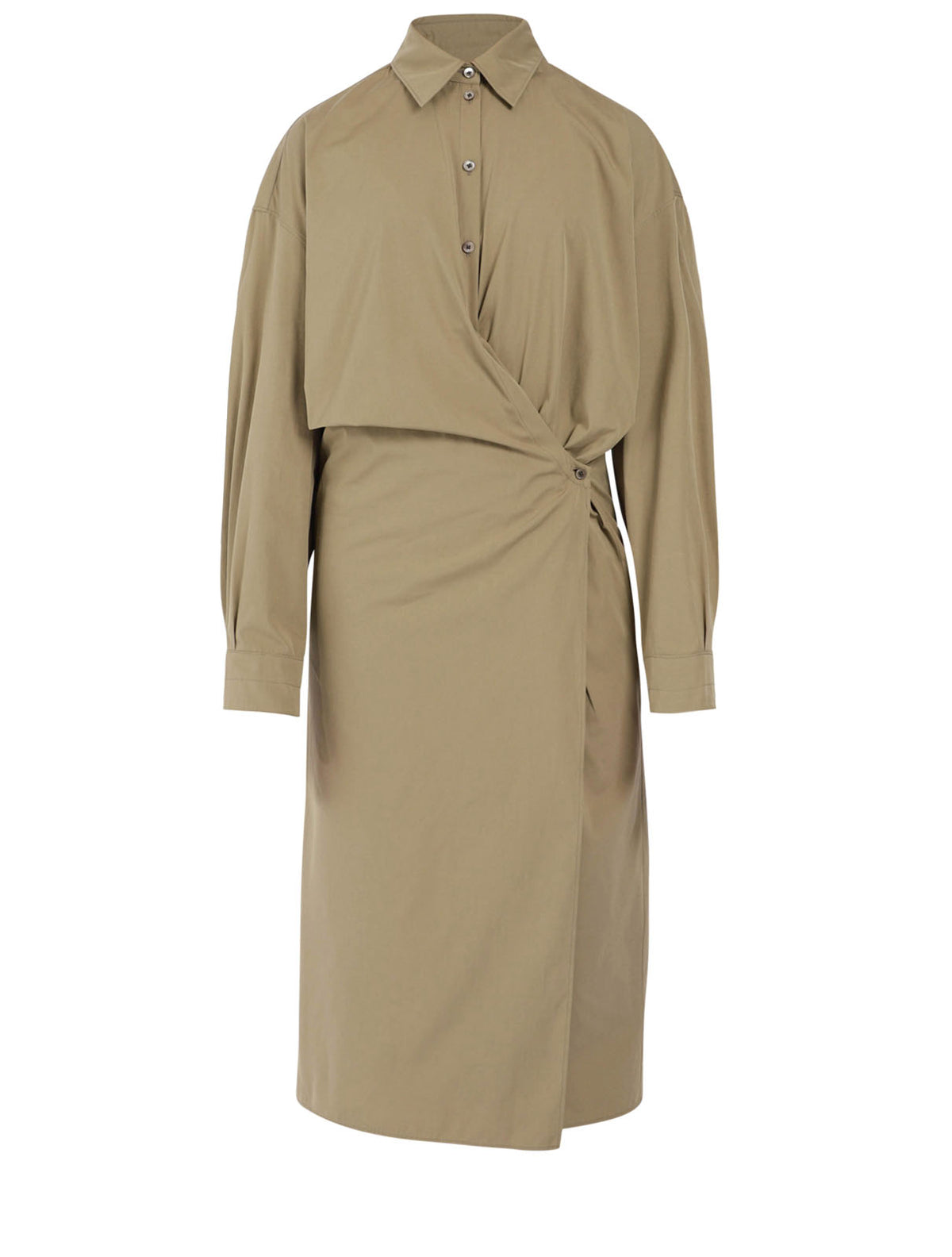 Straight Collar Twisted Dress