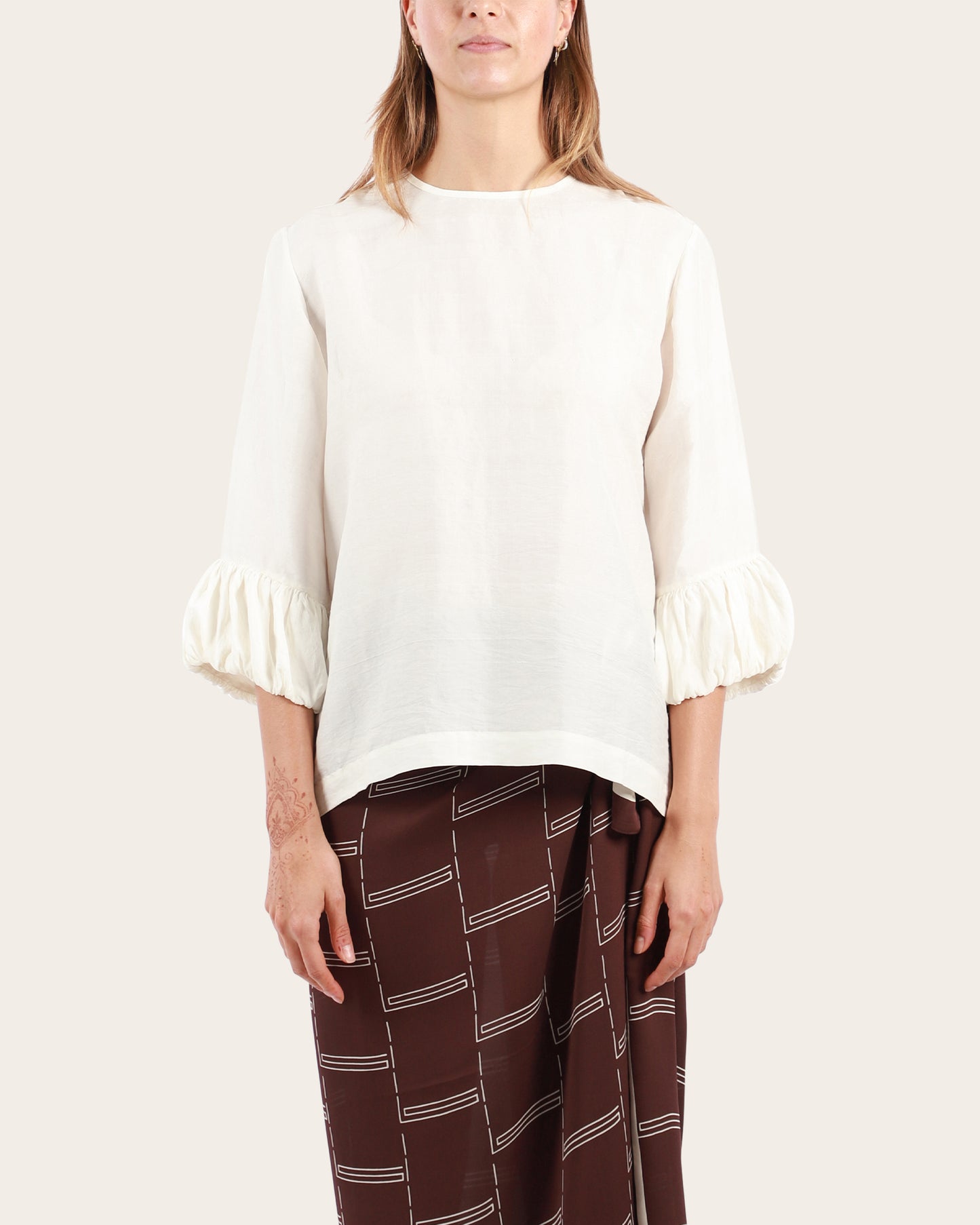 Gathered Cuff Top