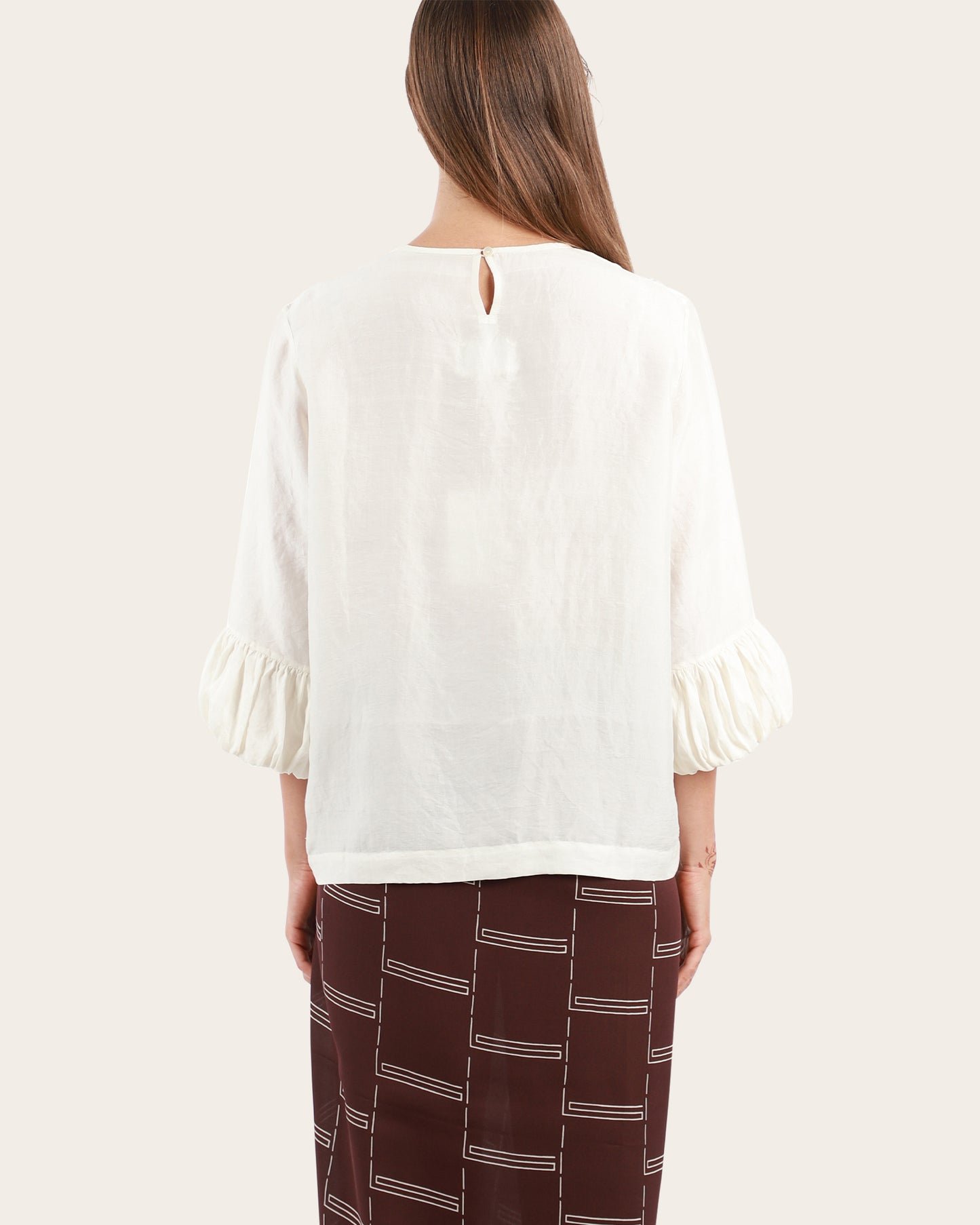 Gathered Cuff Top