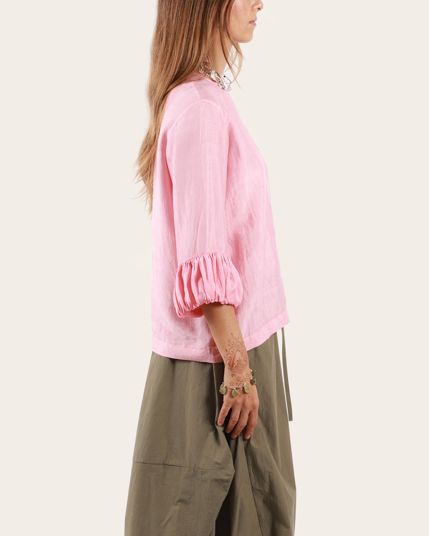 Gathered Cuff Top