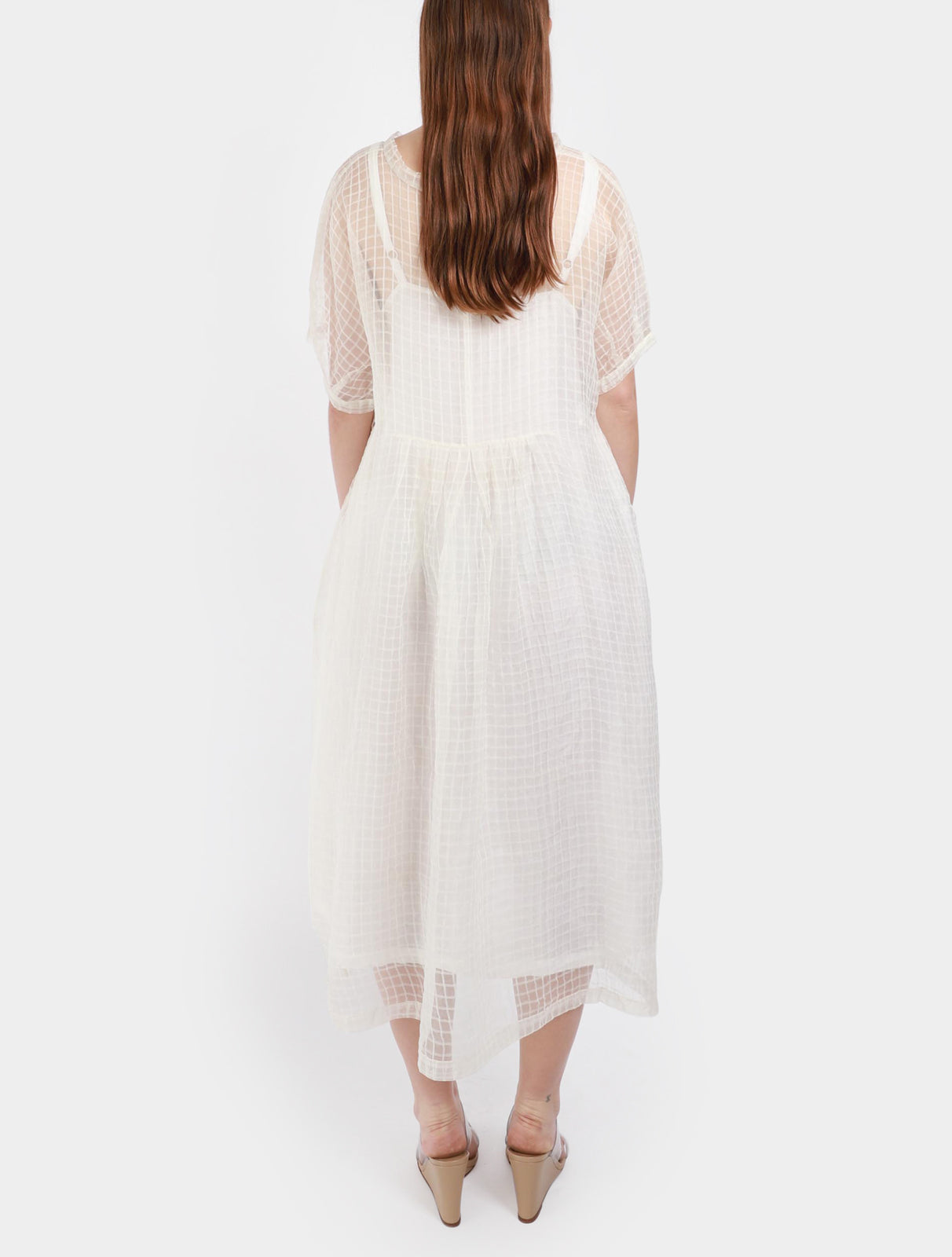 Organza Sheer Check Dress