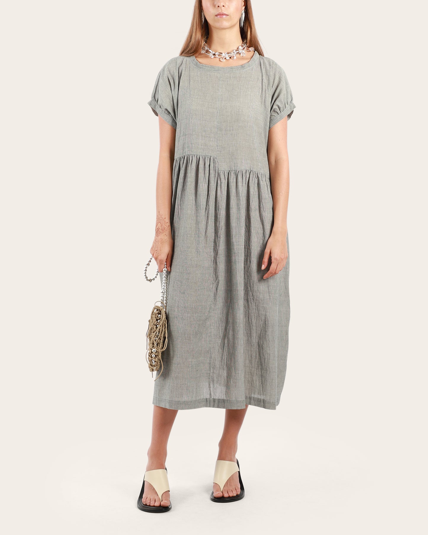 Uneven Gathers Dress