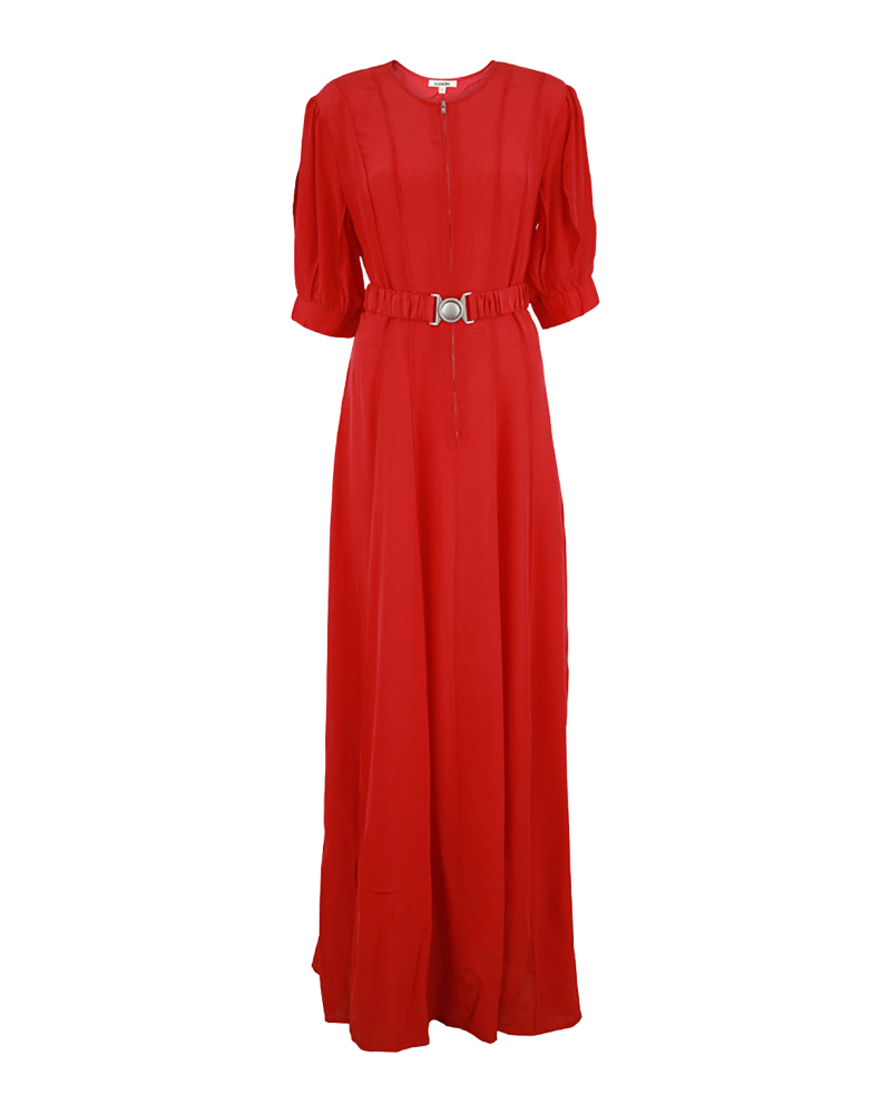 luuda-silk-panel-zip-dress-red