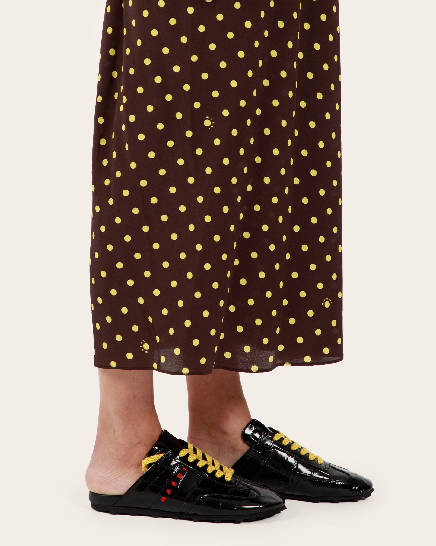 Black Croc-Effect Softy Soccer Sneaker