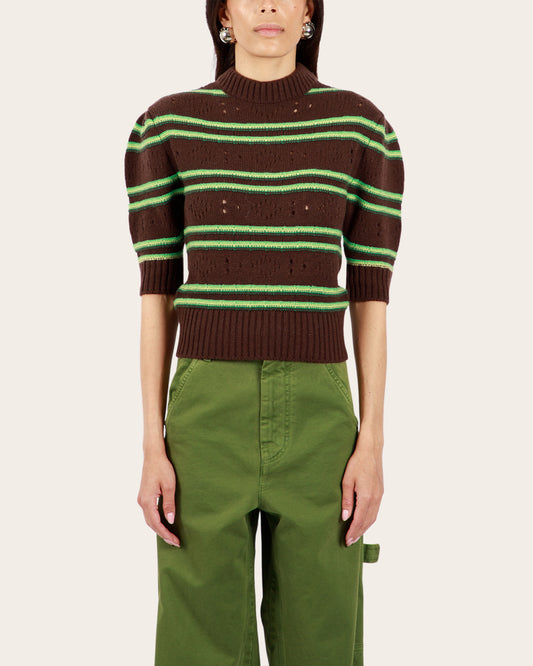 Cashmere Sweater with Openwork Knit