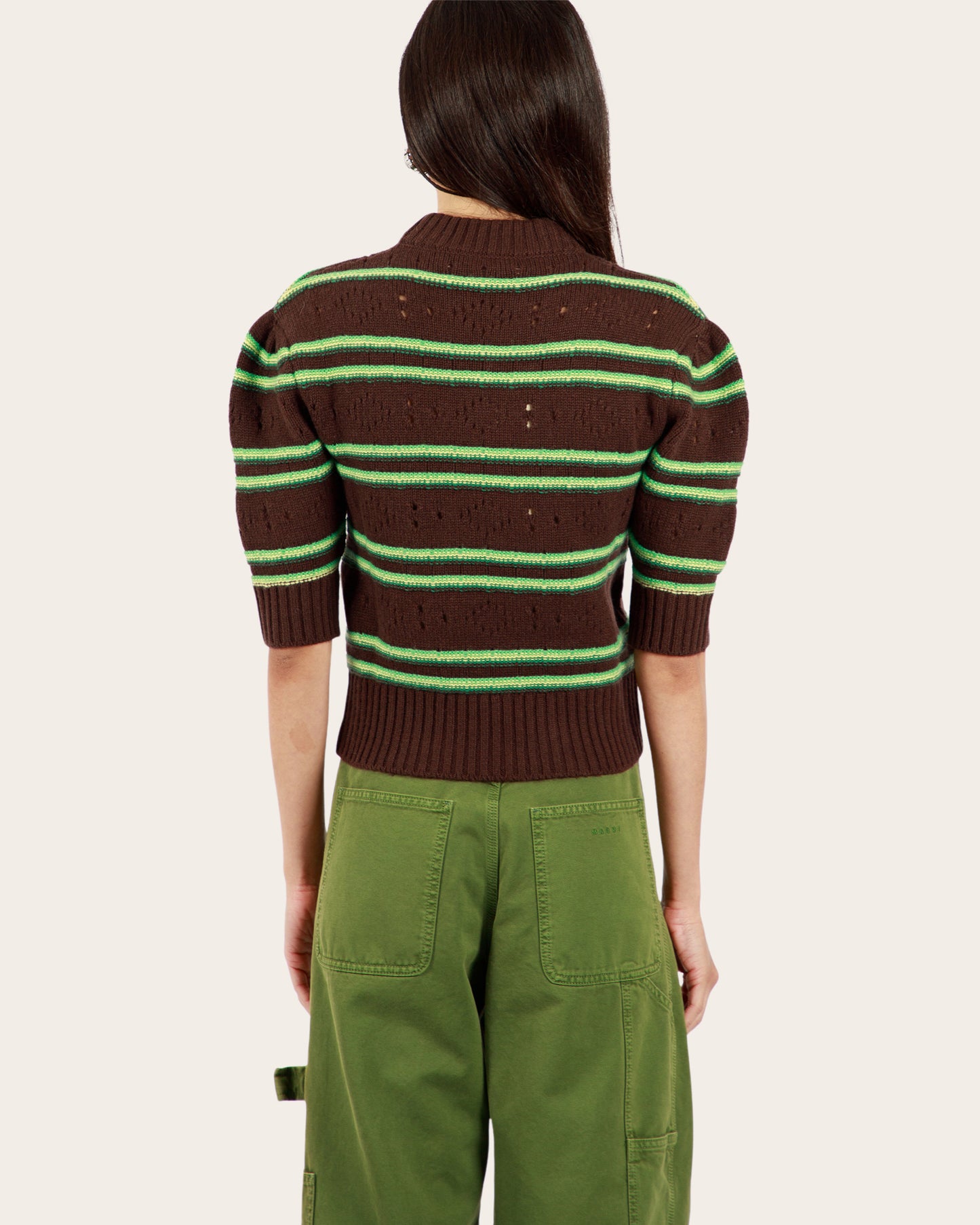 Cashmere Sweater with Openwork Knit