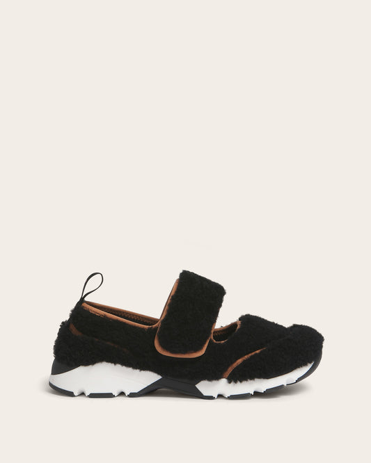 Shearling Mary Jane Sneakers