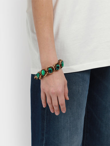 Marni - Cuff bracelet Marni red with glitter stones for women