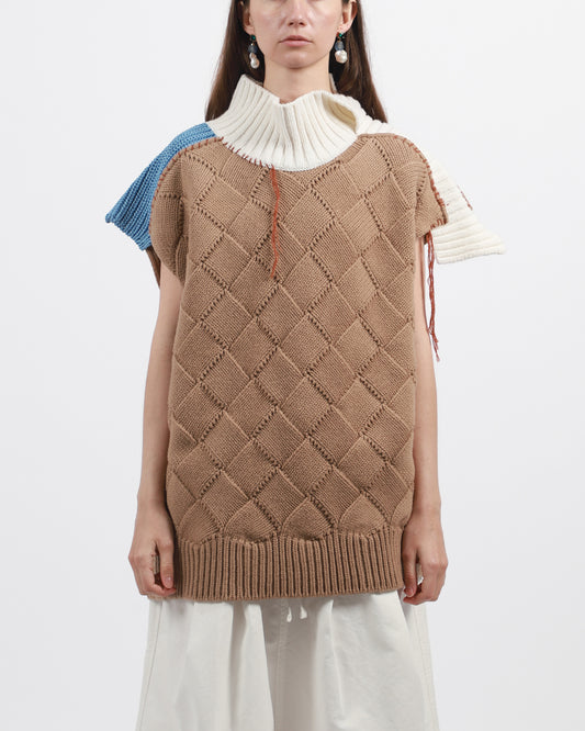 Patch Knit Vest