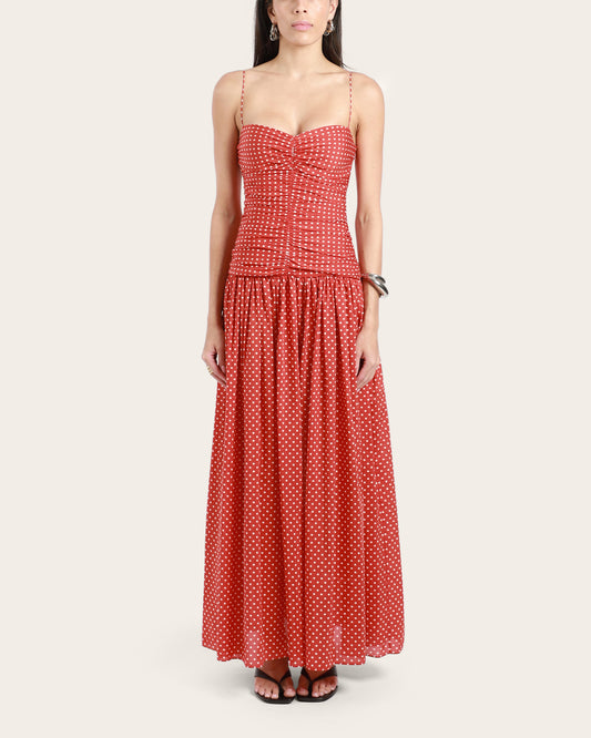 Gathered Drop Waist Dress