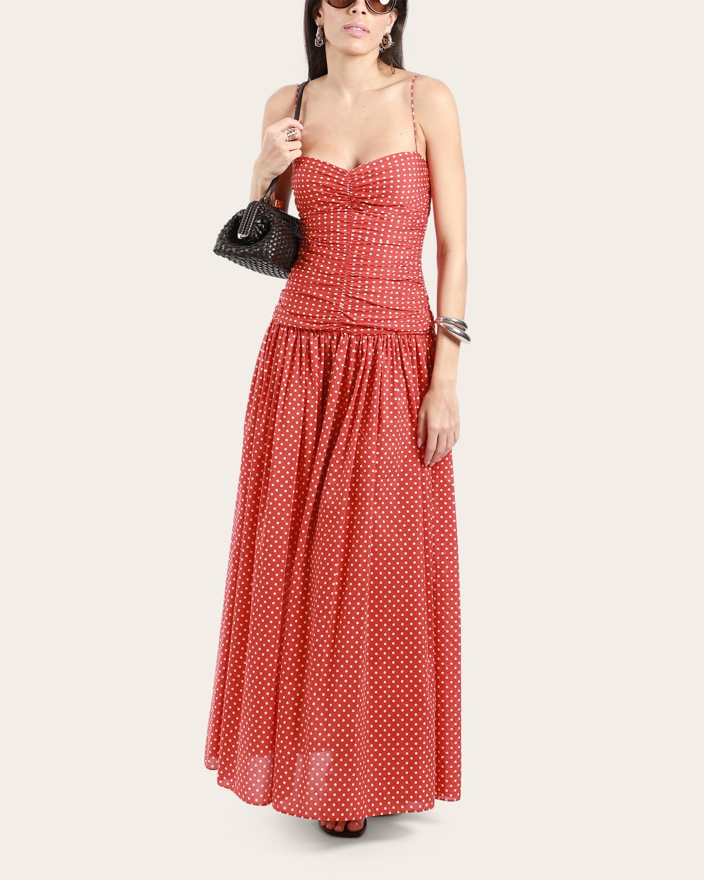 Gathered Drop Waist Dress