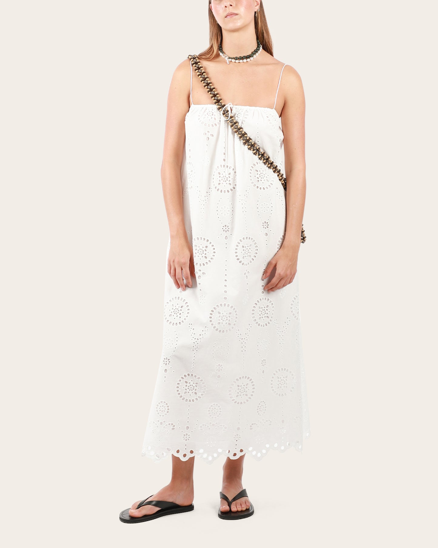 Broderie Cami Midi Dress