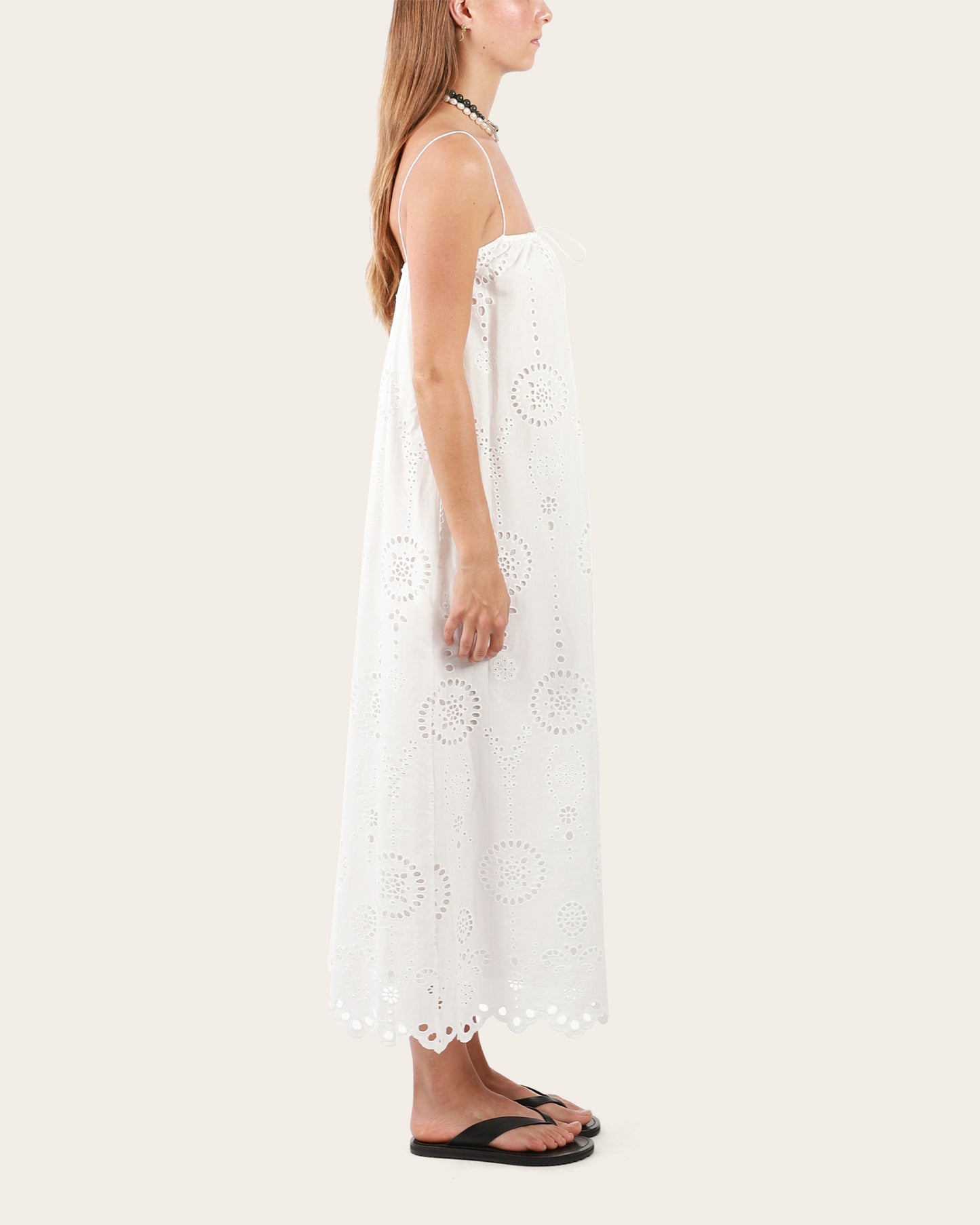 Broderie Cami Midi Dress