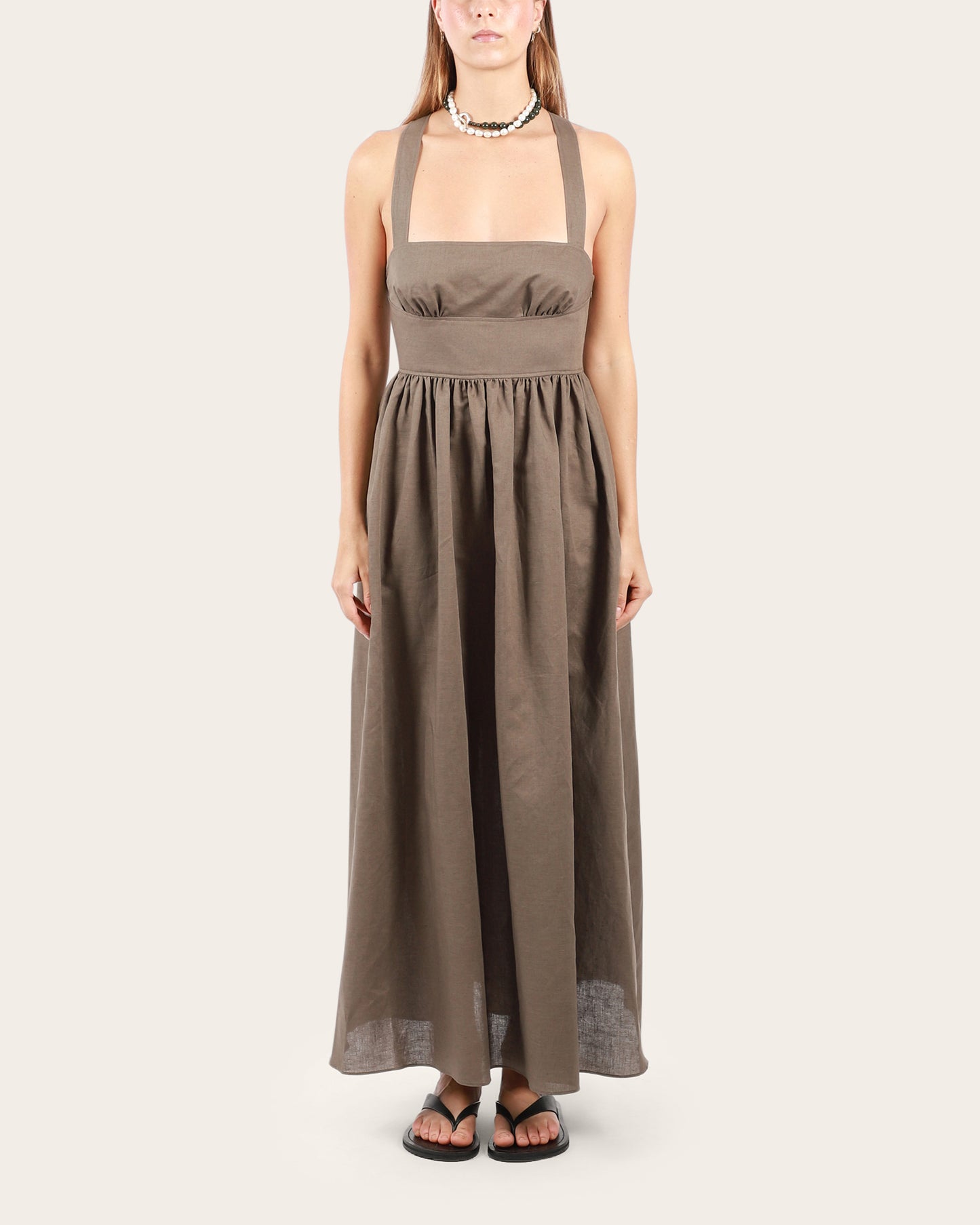 Crossback Linen Dress
