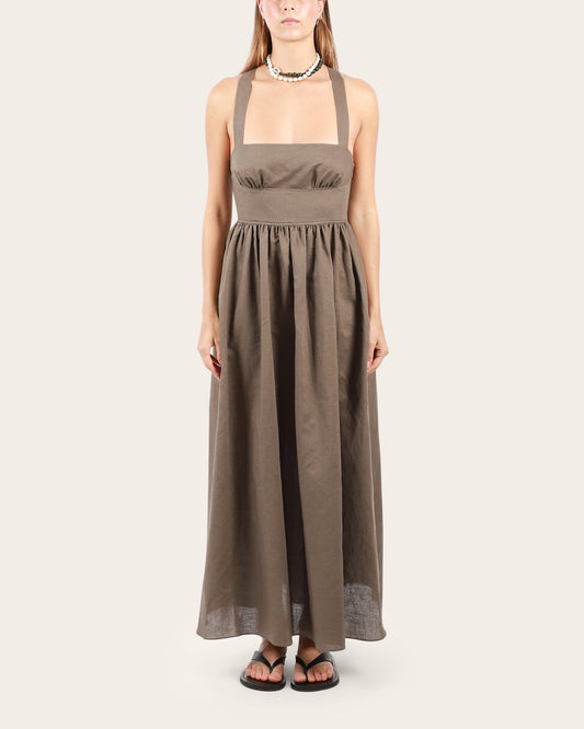 Crossback Linen Dress