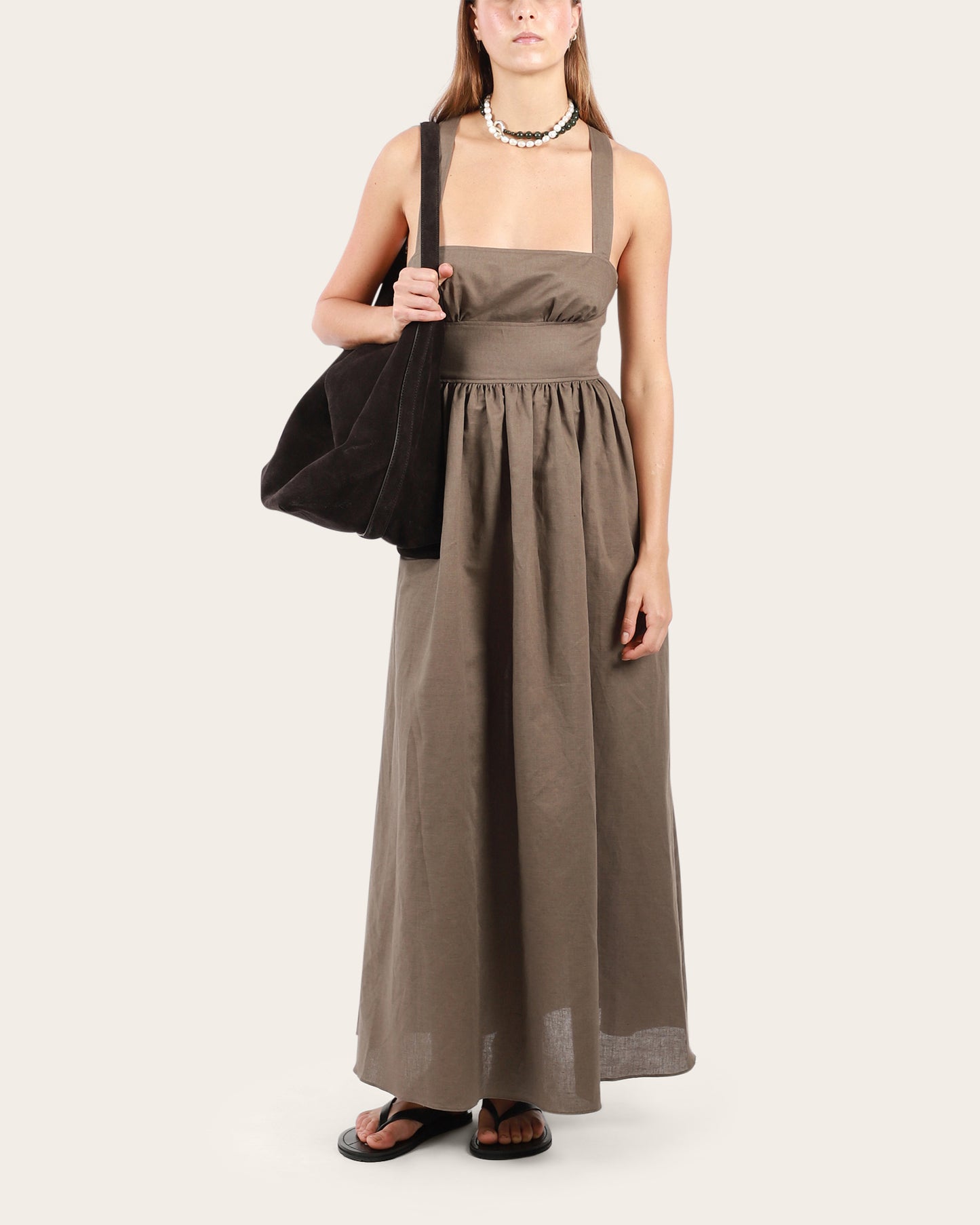 Crossback Linen Dress