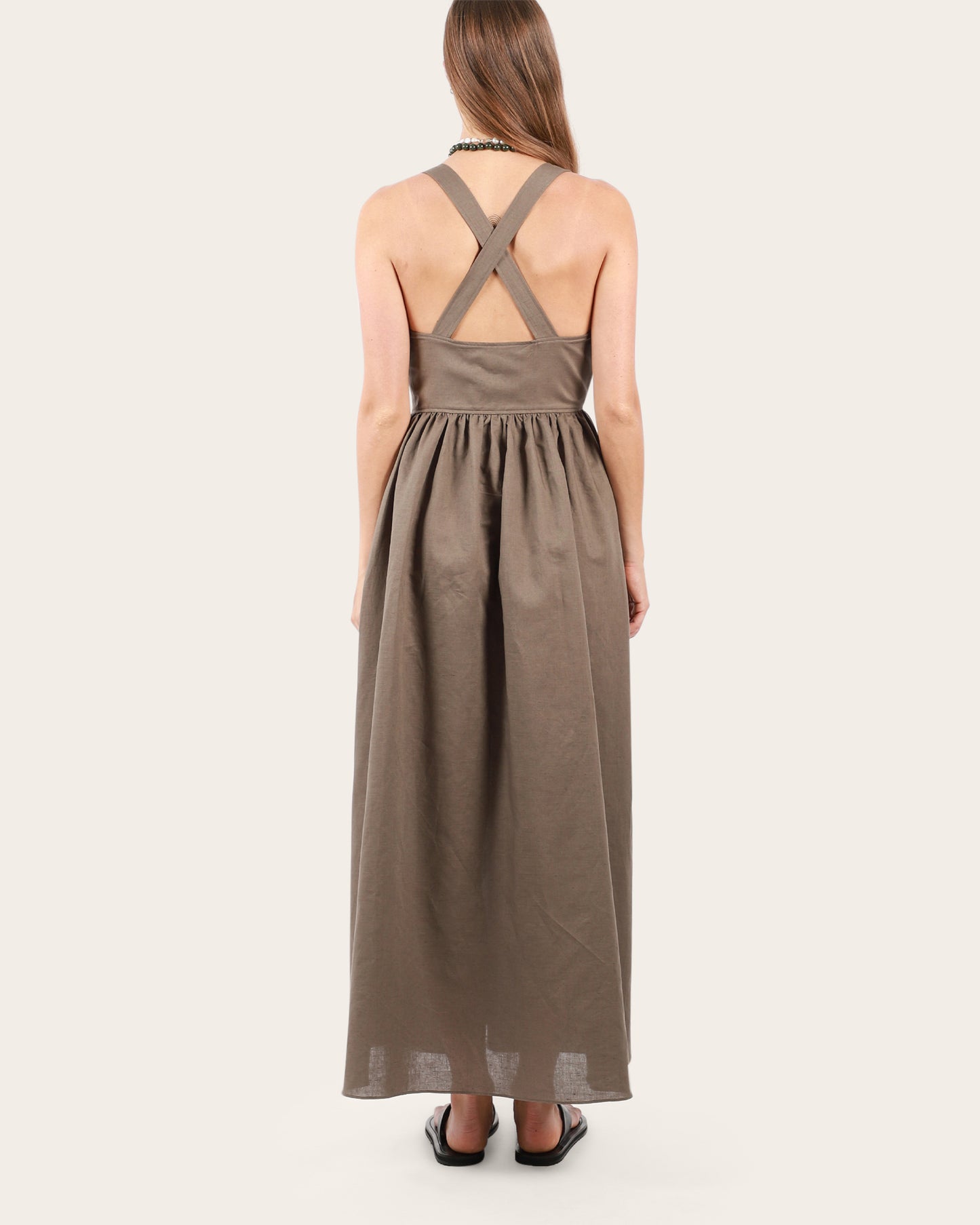 Crossback Linen Dress