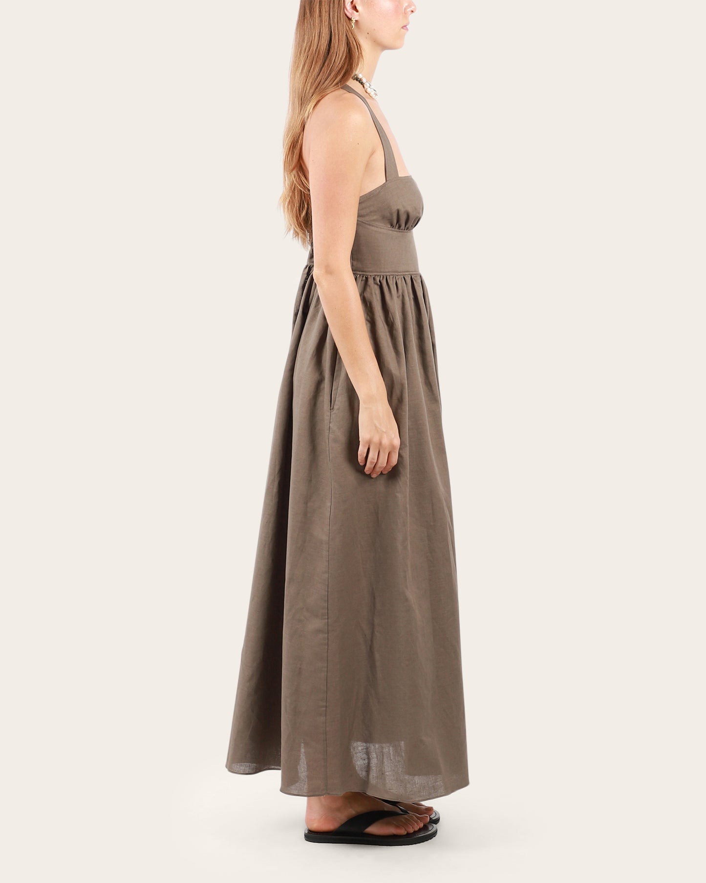 Crossback Linen Dress