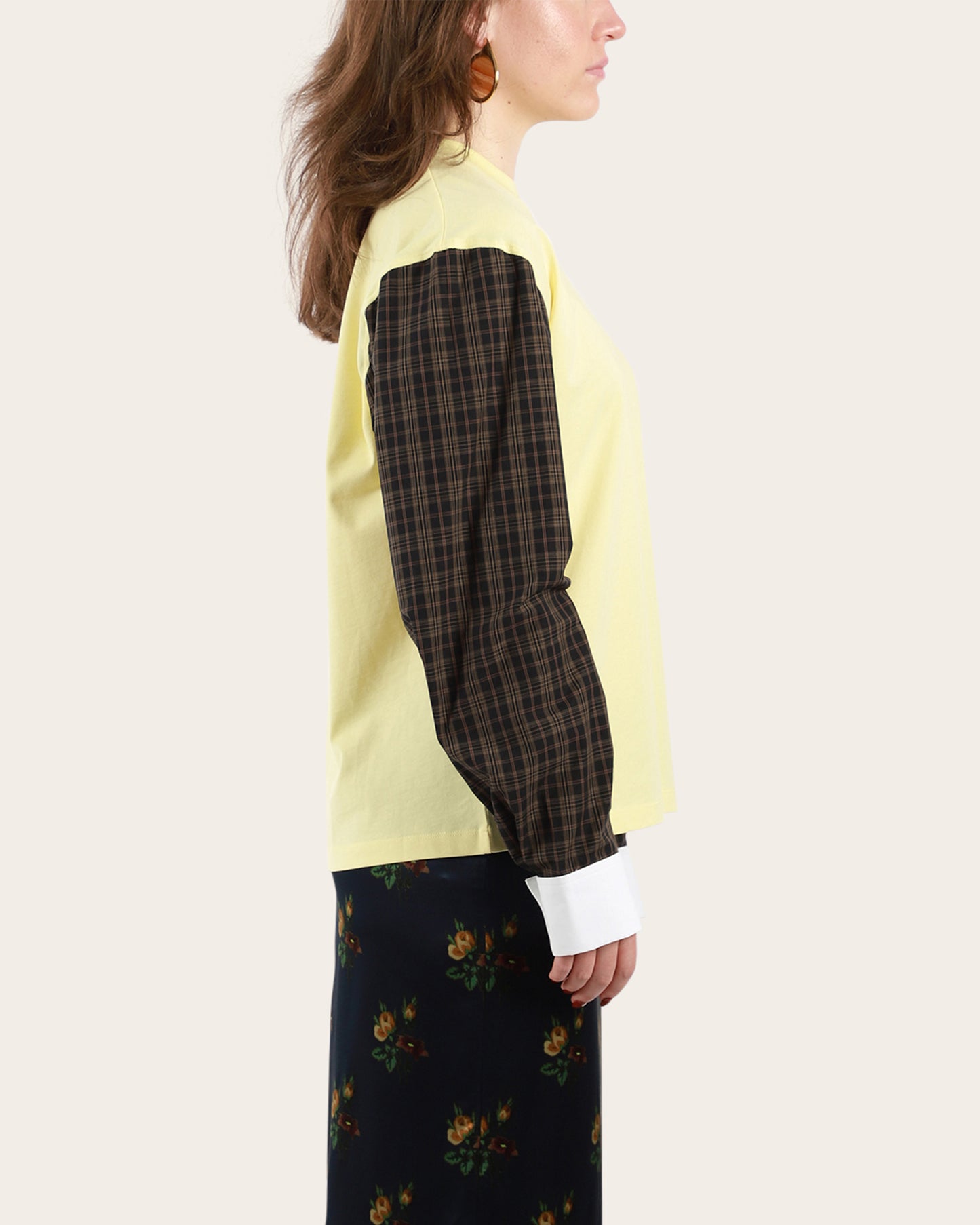 T-Shirt With Shirting Sleeves