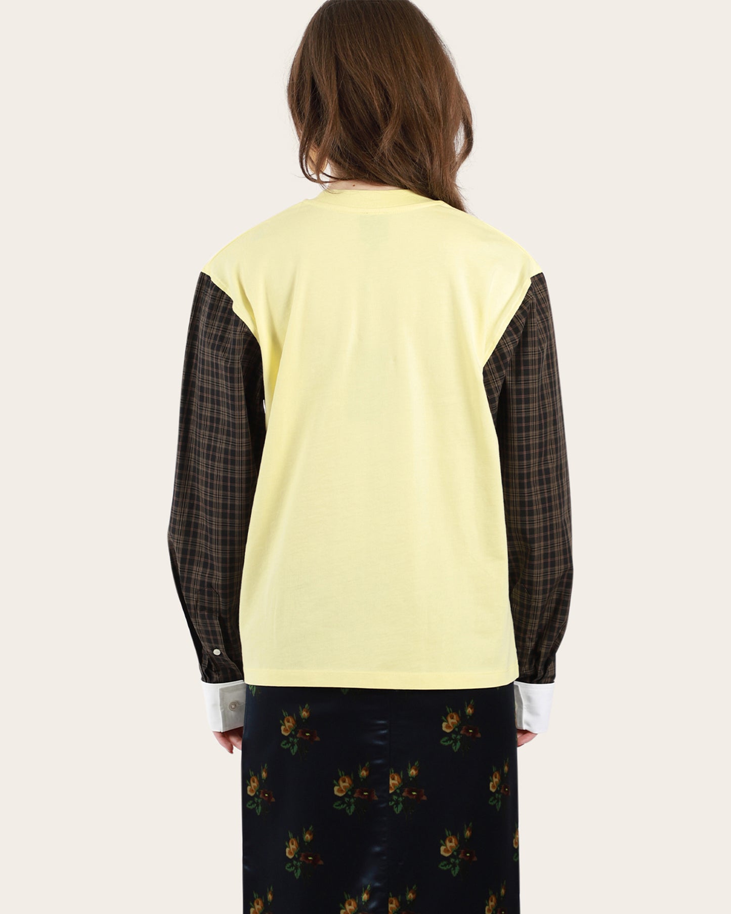 T-Shirt With Shirting Sleeves