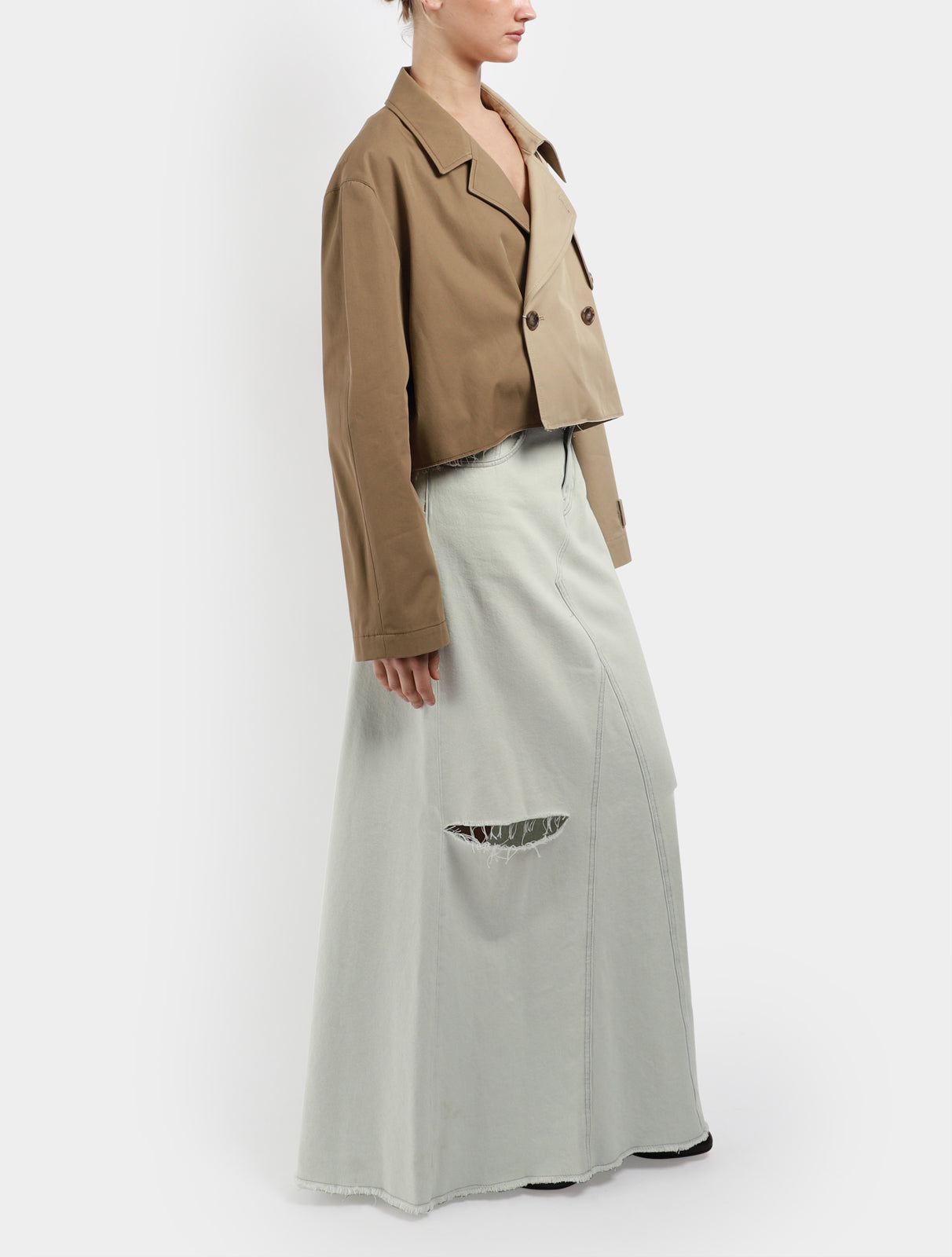 Dual Cropped Trench Coat