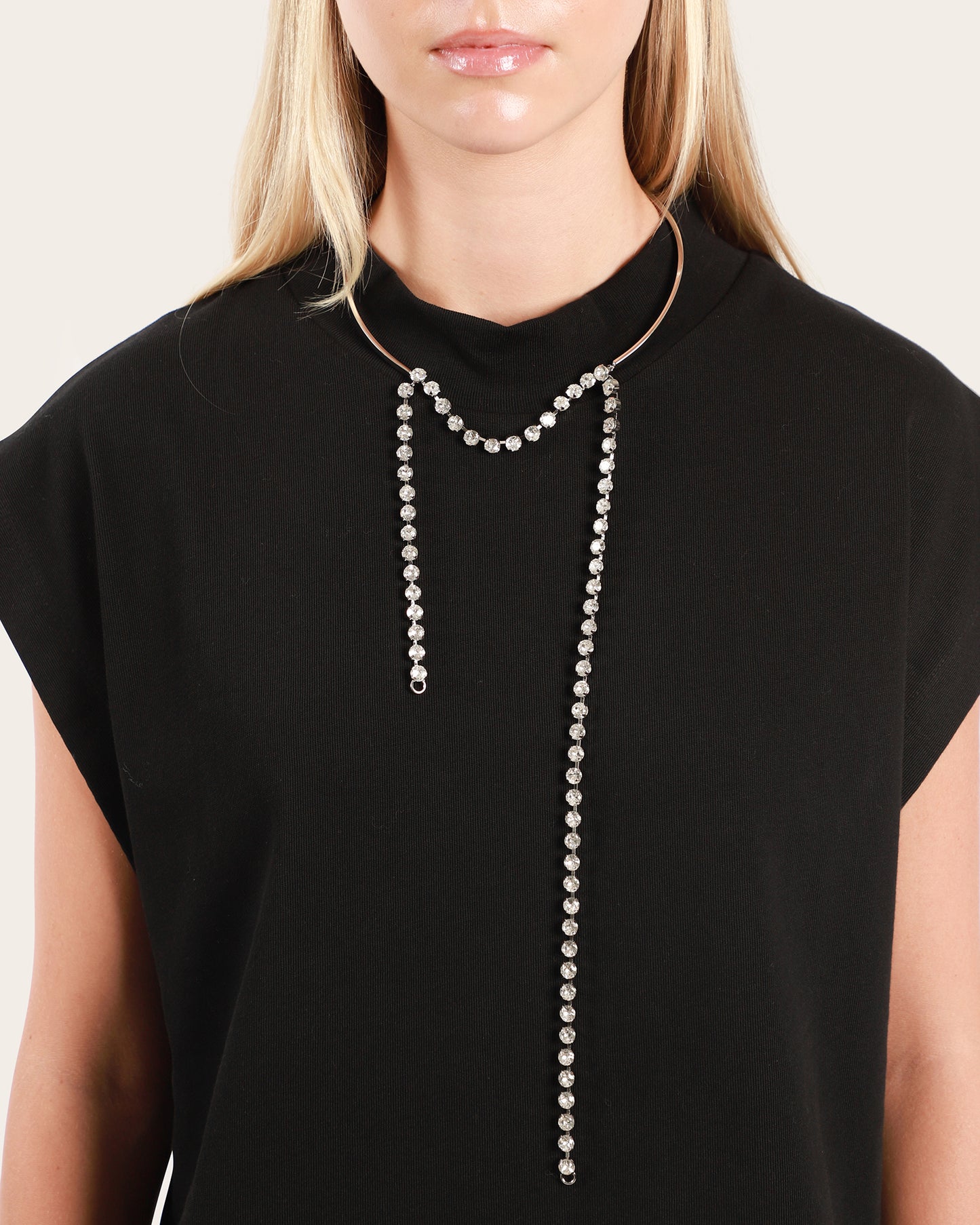 Rhinestone Drop Choker