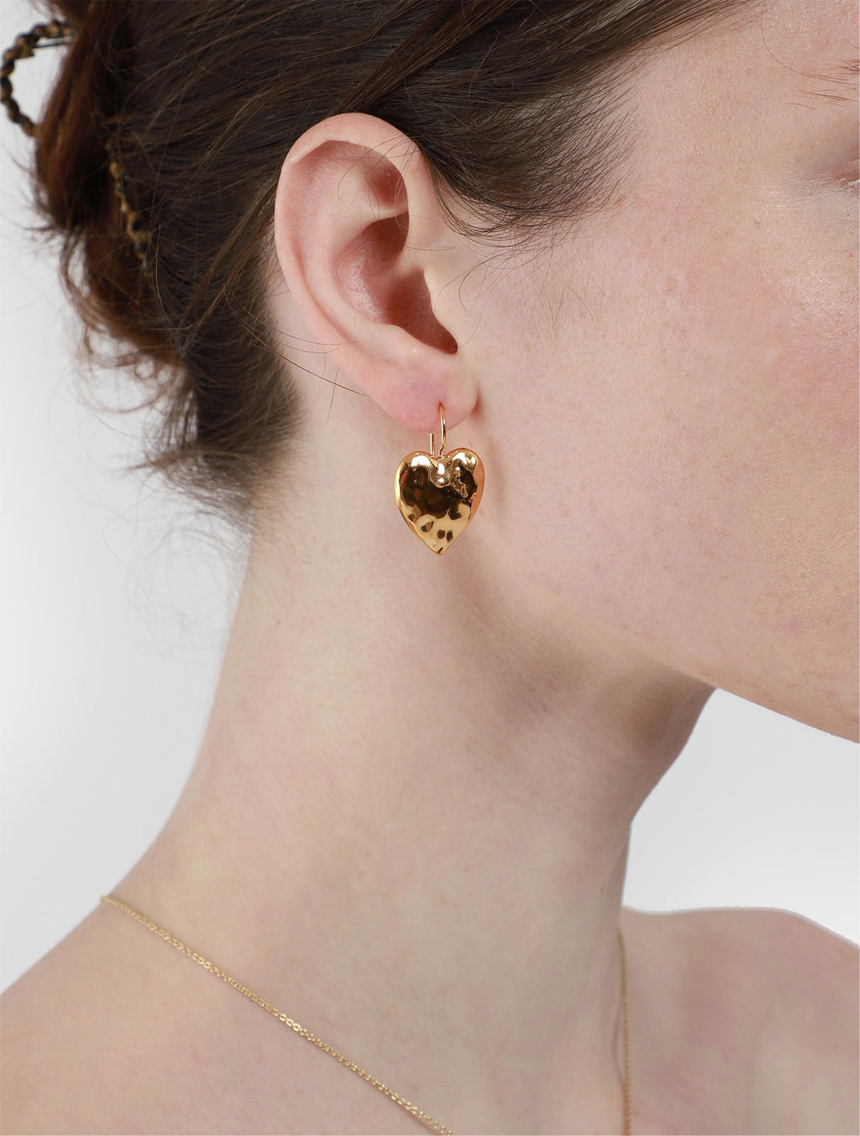 Louis Vuitton Inclusion Heart Earrings - Brass Drop, Earrings