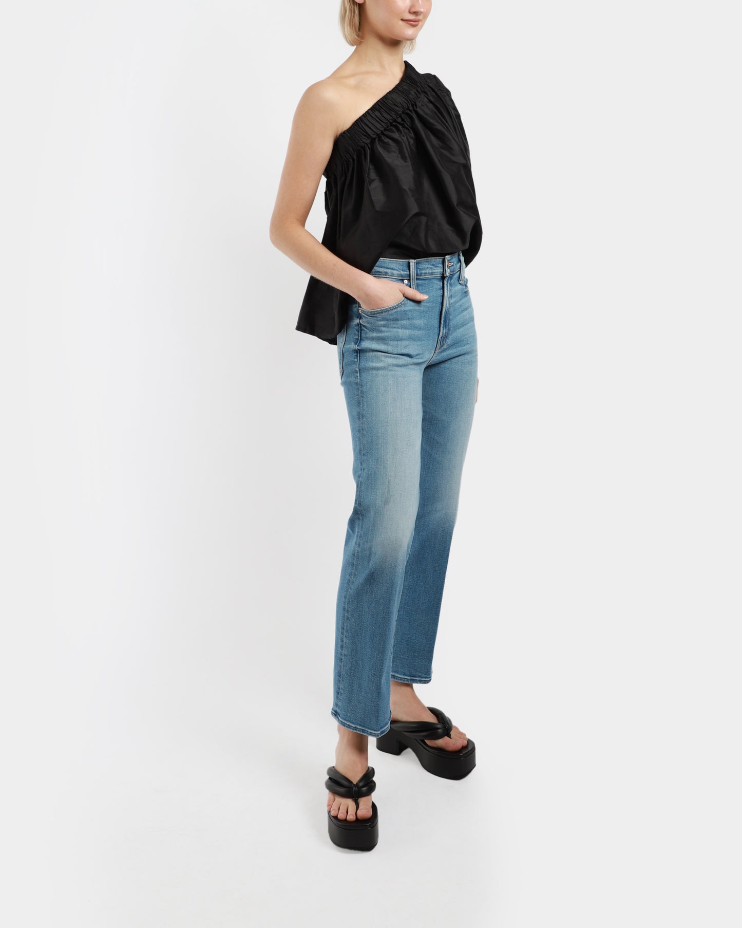 The Mid Rise Zip Rambler Ankle Jeans