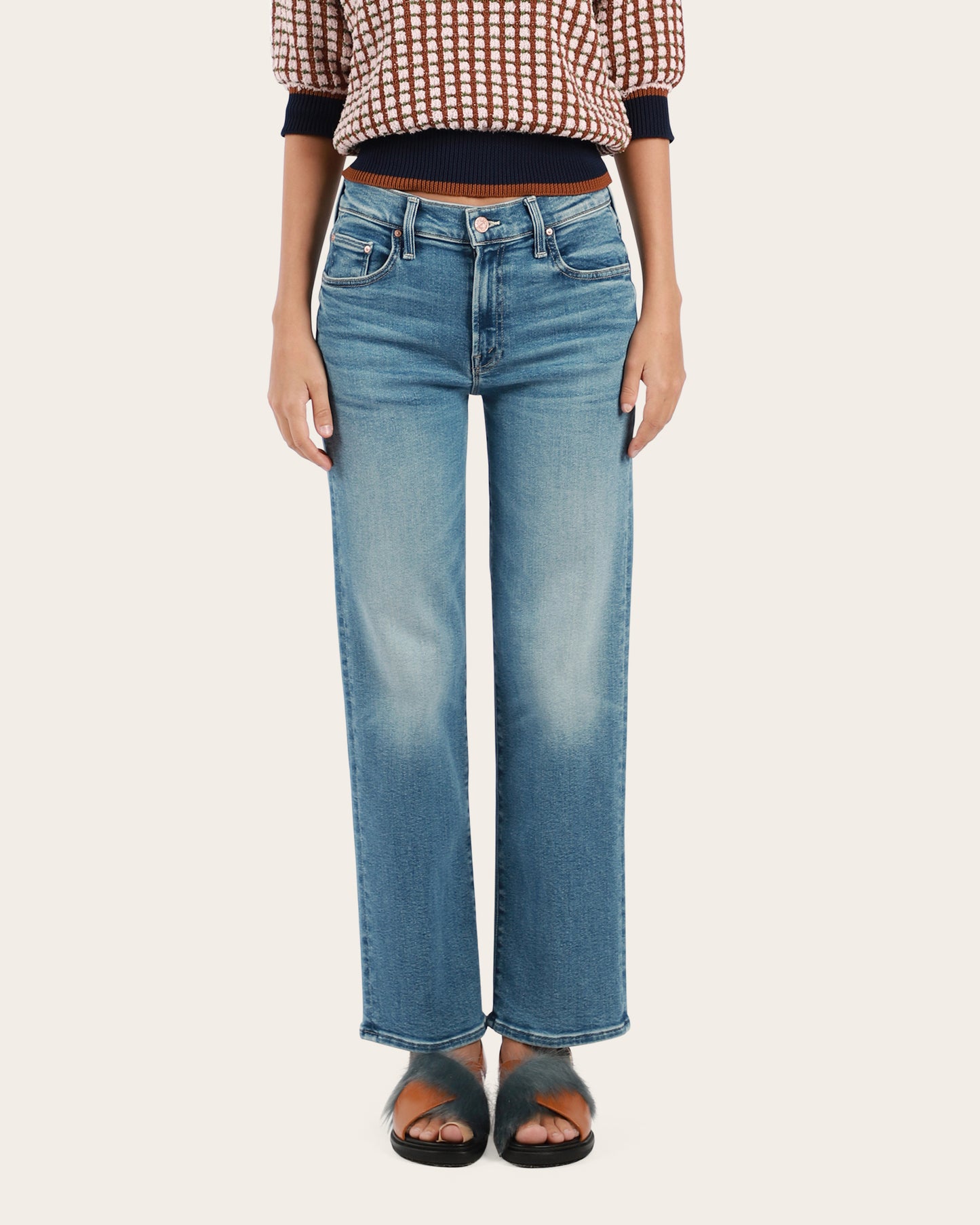 The Mid Rise Zip Rambler Ankle Jeans