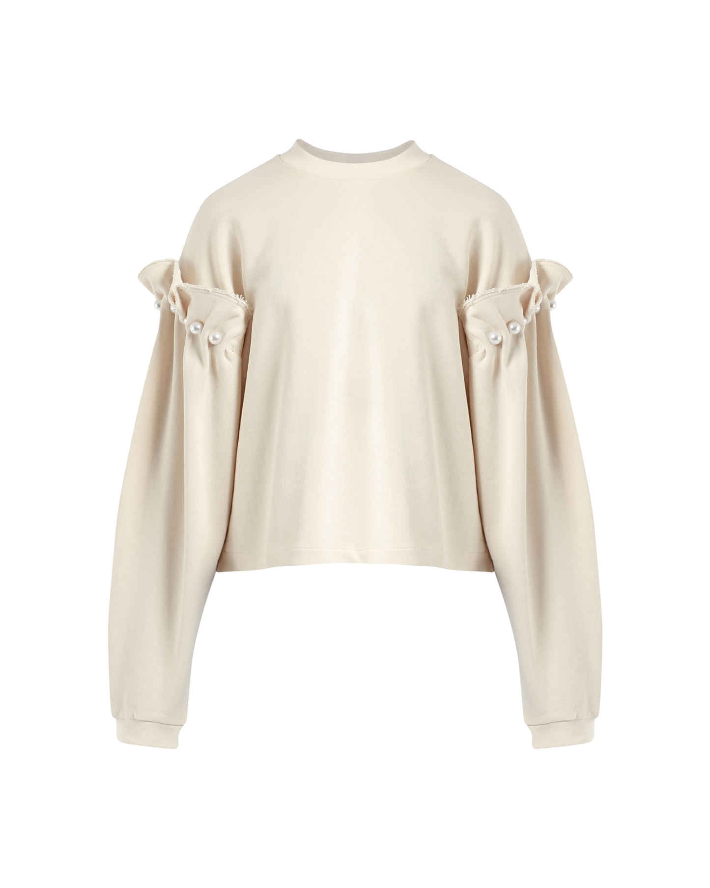 Cropped Faux Pearl Jumper