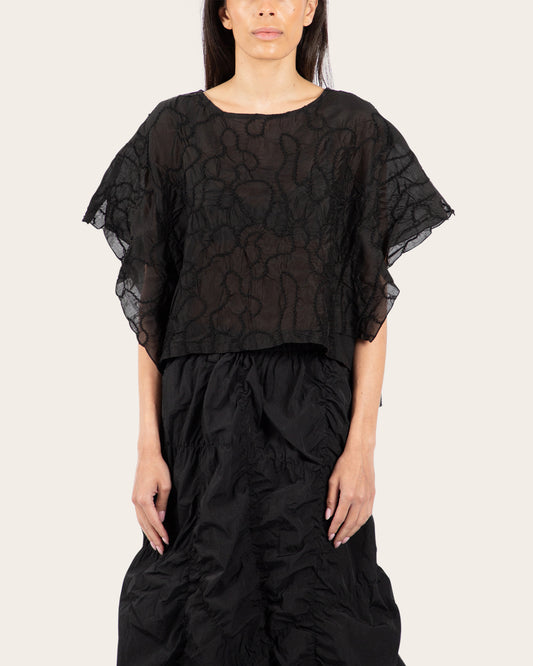 Batwing Embroidered Blouse