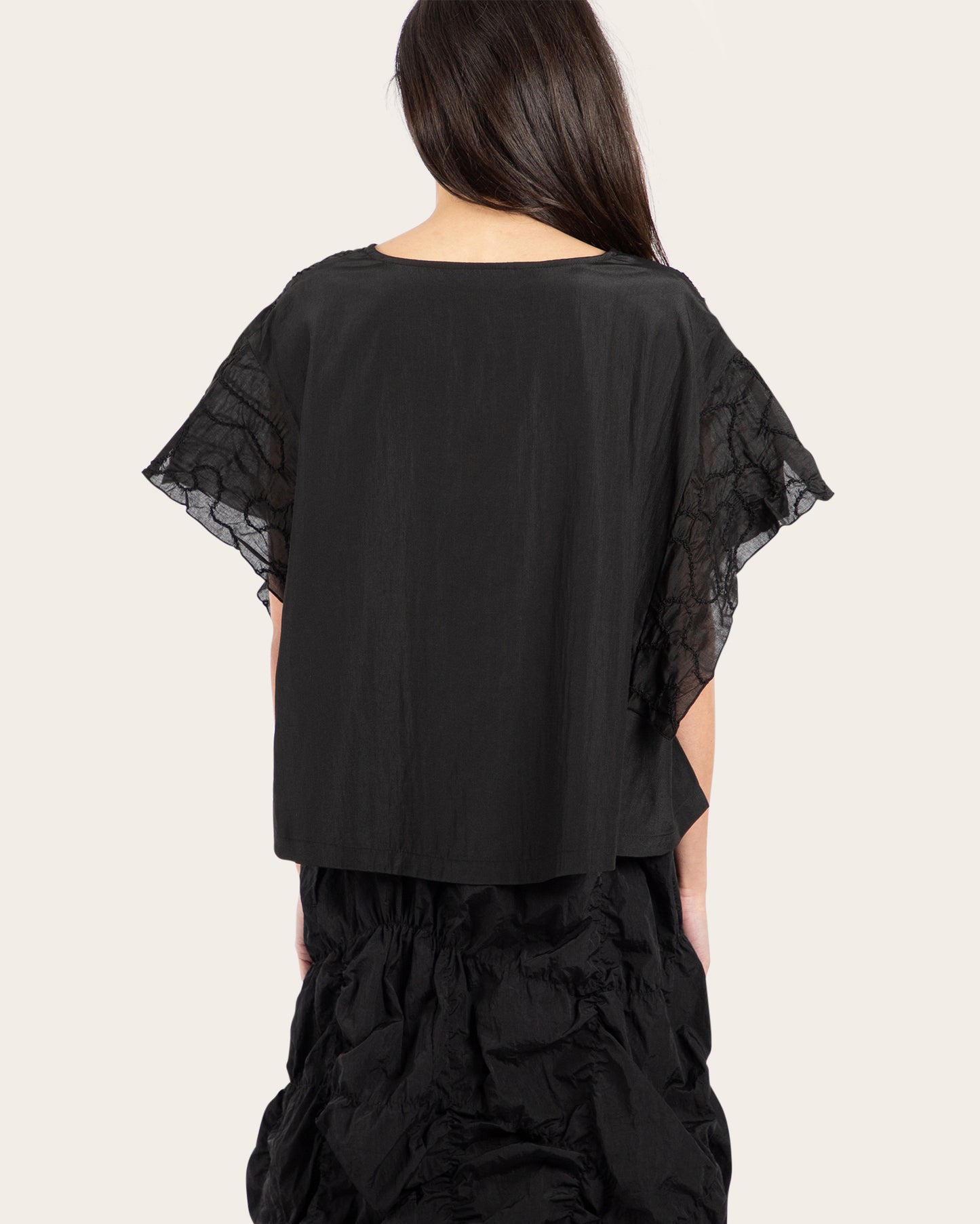Batwing Embroidered Blouse