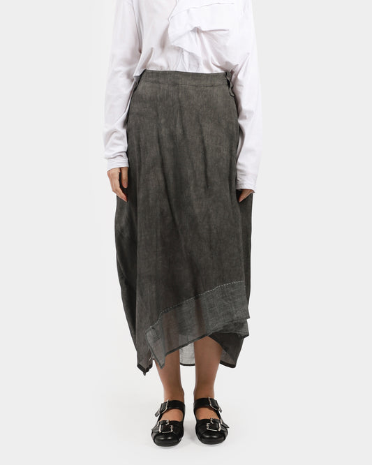 Charcoal Contrast Stitch Skirt