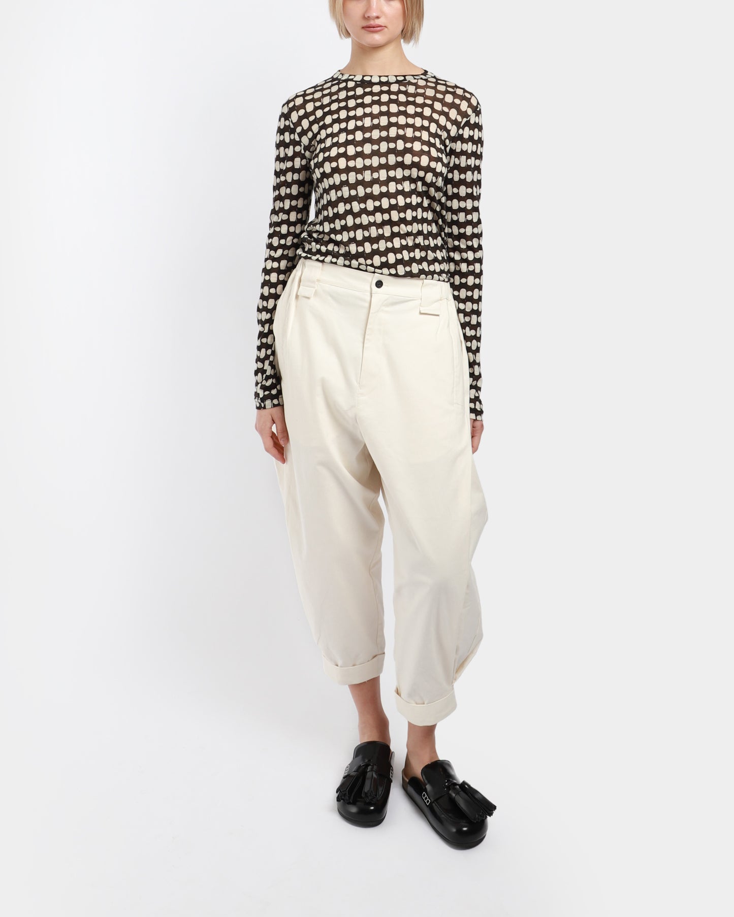 Cropped Cuff Pants