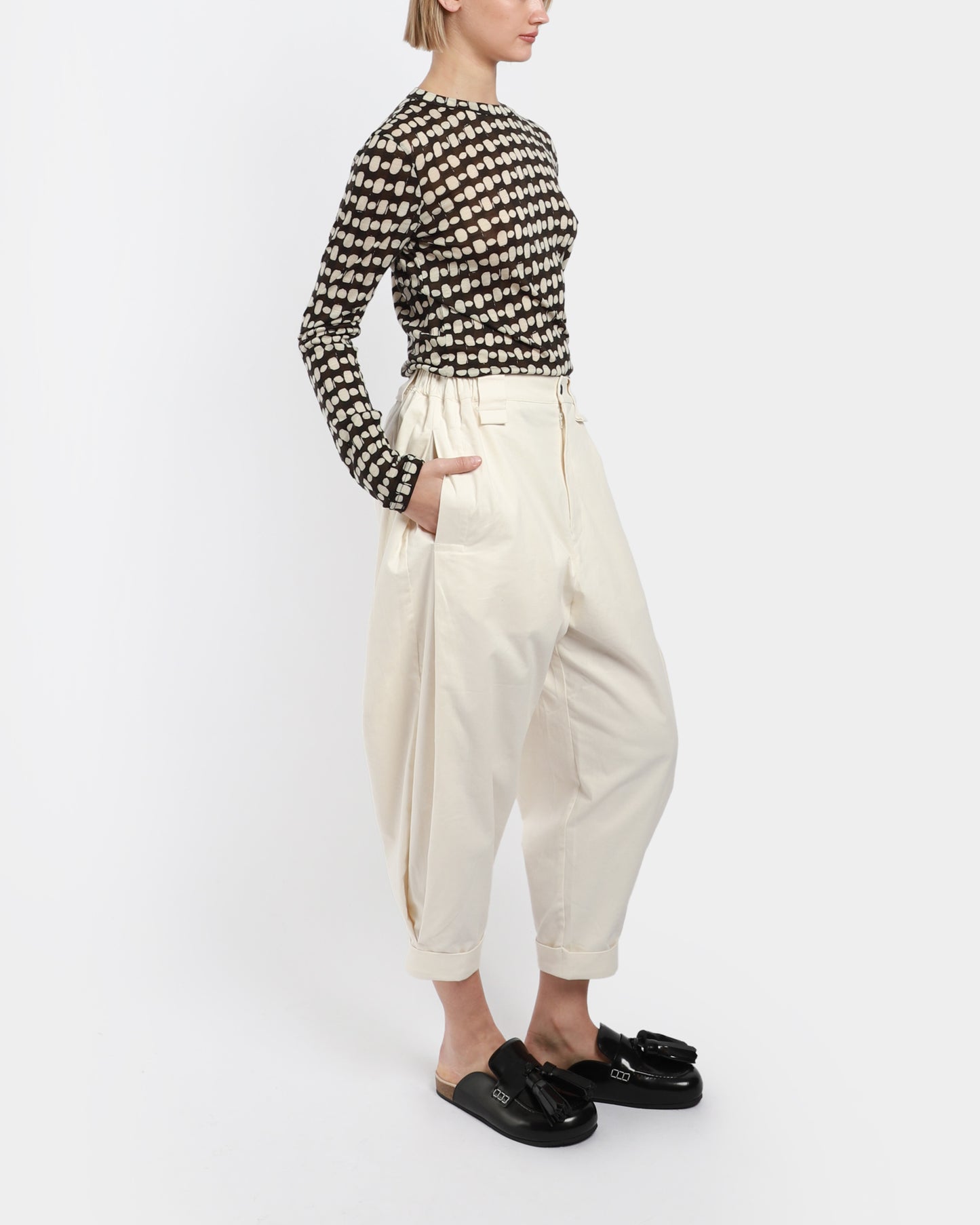 Cropped Cuff Pants