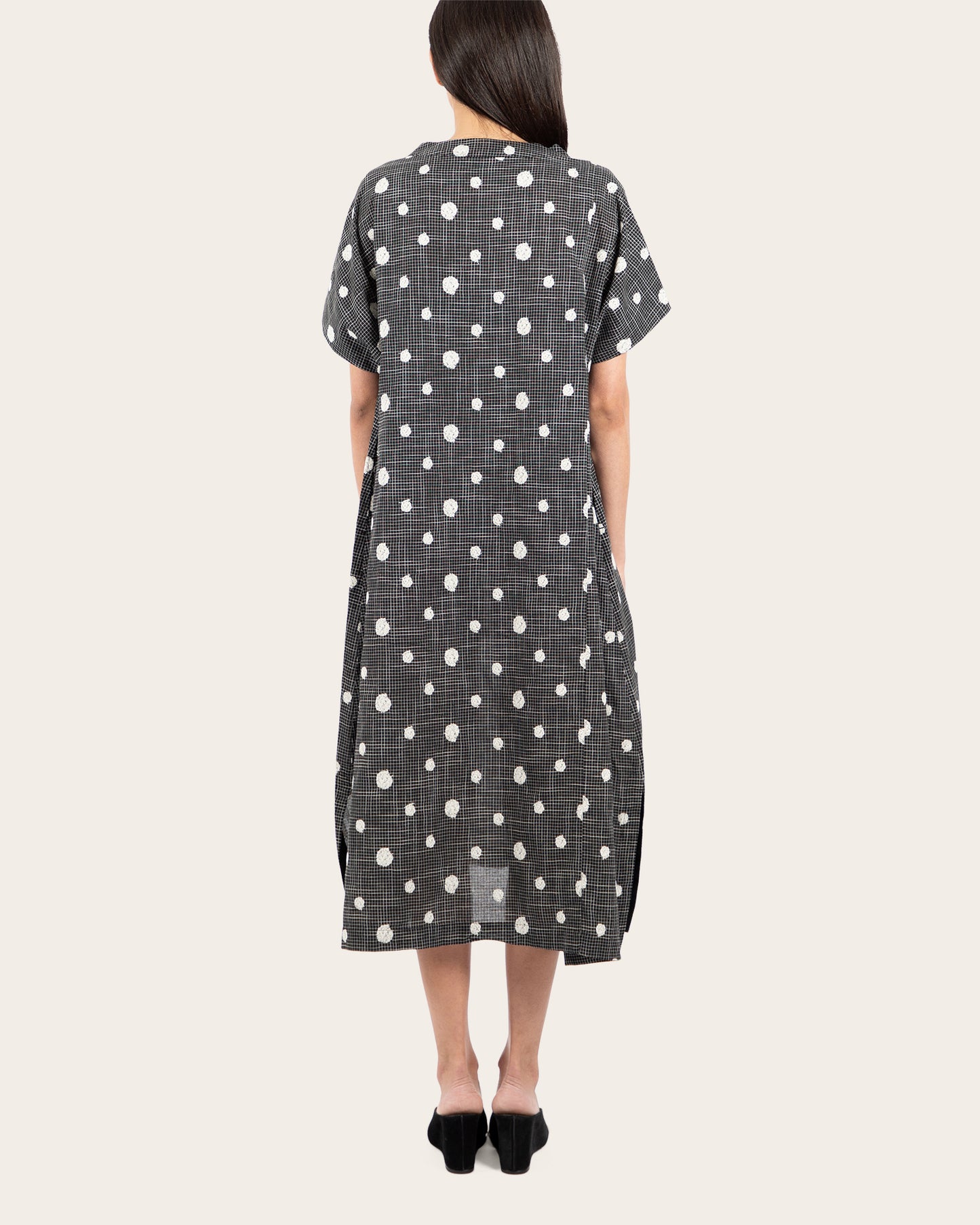 Grid Polka Dot Dress