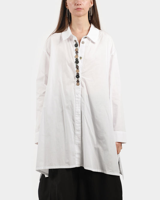 Multi Button White Shirt