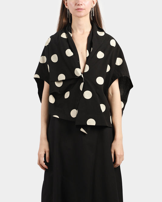 Polka Button Blouse