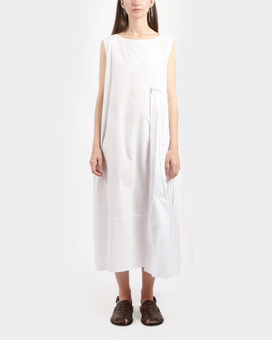 Side Pleat Sleeveless Dress